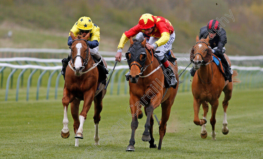 Annandale-0004 
 ANNANDALE (left, Franny Norton) beats TARAVARA (right) in The Mansionbet Best Odds Guaranteed Handicap
Nottingham 7 Apr 2021 - Pic Steven Cargill / Racingfotos.com