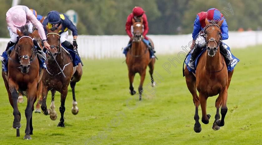 Content-0007 
 CONTENT (right, Ryan Moore) beats EMILY UPJOHN (left) in The Pertemps Network Yorkshire Oaks
York 22 Aug 2024 - Pic Steven Cargill / Racingfotos.com