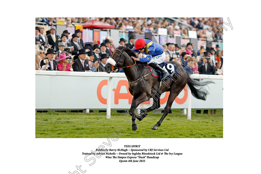 Tees-Spirit-xx 
 TEES SPIRIT (Barry McHugh) wins The Simpex Express Dash Handicap
Epsom 4 Jun 2022 - Pic Steven Cargill / Racingfotos.com