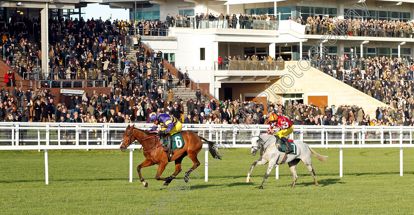 Corach-Rambler-0007 
 CORACH RAMBLER (Derek Fox) wins The Tiggys Trust Novices Limited Handicap Chase
Cheltenham 10 Dec 2021 - Pic Steven Cargill / Racingfotos.com