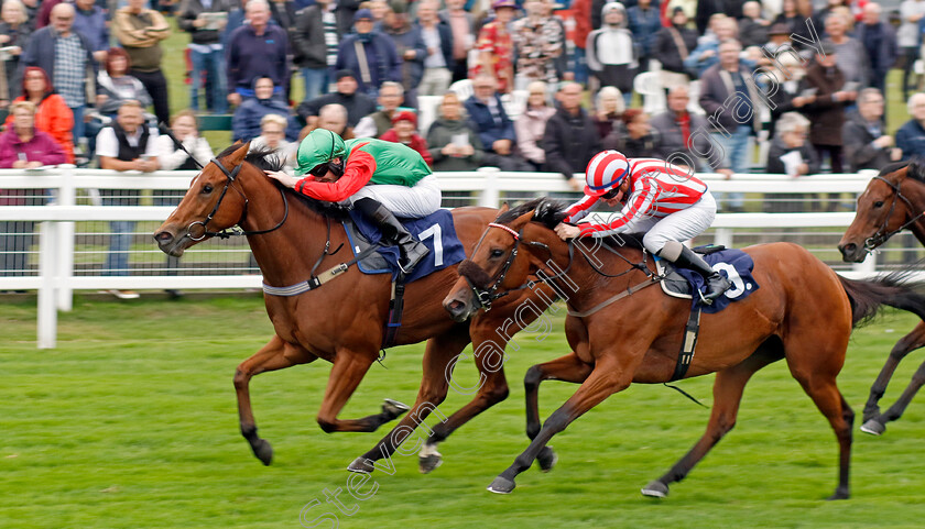 Thunder-Star-0003 
 THUNDER STAR (Lewis Edmunds) beats GEMINI STAR (right) in The Stephenson Smart Accountants To Bet On Handicap
Yarmouth 19 Sep 2023 - Pic Steven Cargill / Racingfotos.com