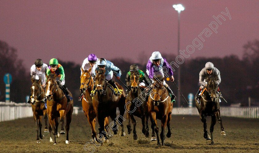 No-Nonsense-0008 
 NO NONSENSE (2nd right, Liam Keniry) beats JAMES STREET (centre) in The 32Red Conditions Stakes
Kempton 4 Jan 2019 - Pic Steven Cargill / Racingfotos.com