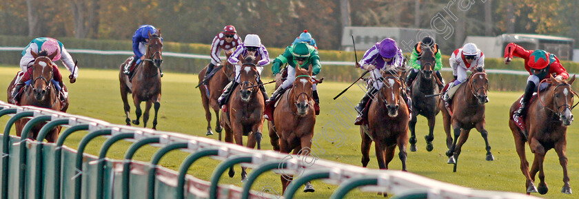 Waldgeist-0001 
 WALDGEIST (right, P C Boudot) beats ENABLE (left) SOTTSASS (2nd left) and JAPAN (2nd right) in The Qatar Prix de l'Arc de Triomphe
Longchamp 6t Oct 2019 - Pic Steven Cargill / Racingfotos.com