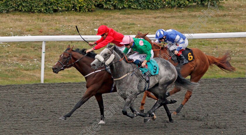 Makambe-0003 
 MAKAMBE (nearside, Joey Haynes) beats HIGHFALUTING (left) in The Matchbook 2% Commission Handicap
Kempton 3 Sep 2019 - Pic Steven Cargill / Racingfotos.com