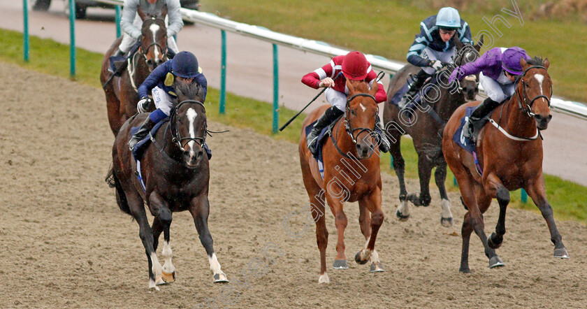 Corvair-0003 
 CORVAIR (left, Silvestre De Sousa) beats WILL TO WIN (centre) and HURCLE (right) in The Ladbrokes Home Of The Odds Boost Handicap
Lingfield 4 Mar 2020 - Pic Steven Cargill / Racingfotos.com