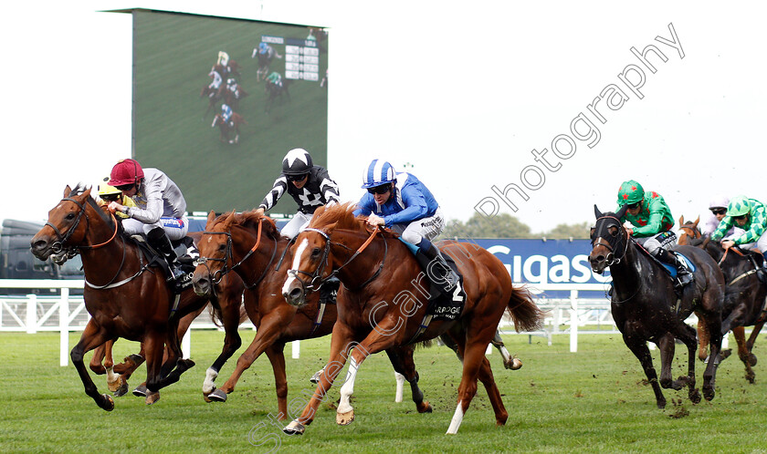 Tabdeed-0002 
 TABDEED (centre, Jim Crowley) beats ALJADY (left) and VEGAS BOY (2nd left) in The Original Harrogate Water Handicap
Ascot 5 Oct 2018 - Pic Steven Cargill / Racingfotos.com