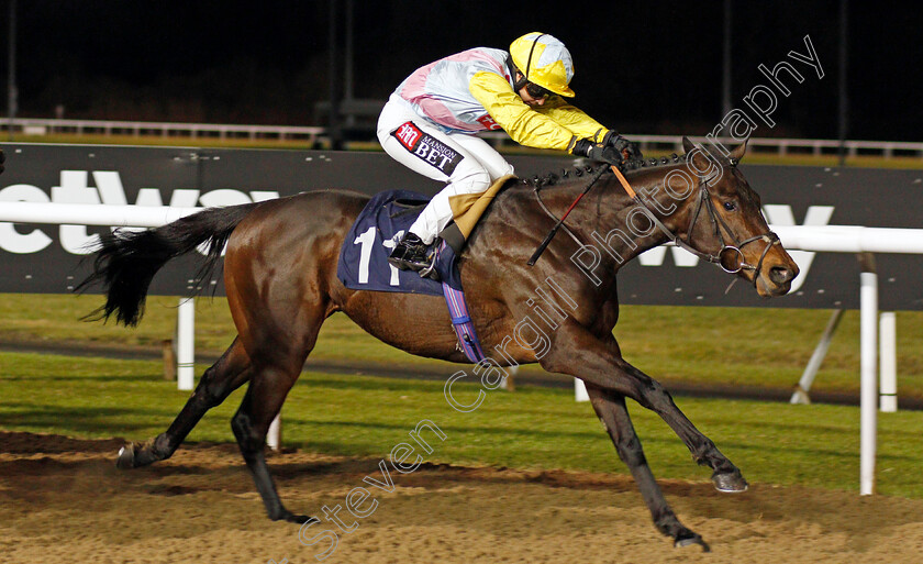 Wallem-0005 
 WALLEM (Hayley Turner) wins The Betway Maiden Stakes
Wolverhampton 18 Jan 2021 - Pic Steven Cargill / Racingfotos.com