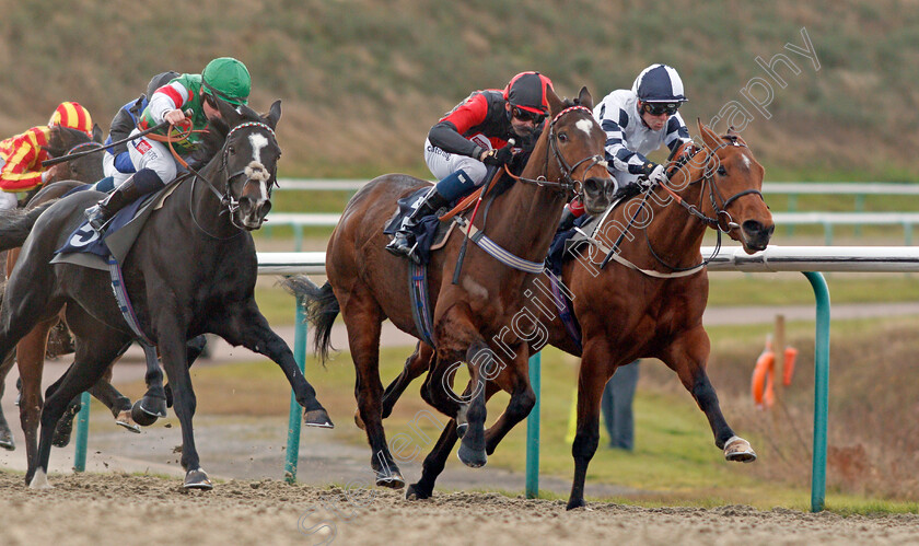 Michele-Strogoff-0001 
 MICHELE STROGOFF (centre, Alistair Rawlinson) with SKY DEFENDER (right) and THE JEAN GENIE (left)
Lingfield 9 Dec 2019 - Pic Steven Cargill / Racingfotos.com