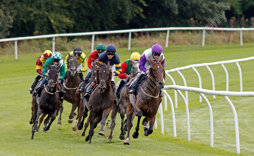 Treaty-Of-Dingle-0003 
 TREATY OF DINGLE (left, William Buick) tracks ITSALLABOUTLUCK (centre) and EVENTFUL (right) round the home turn on her way to winning The Betway Claiming Stakes
Lingfield 26 Aug 2020 - Pic Steven Cargill / Racingfotos.com