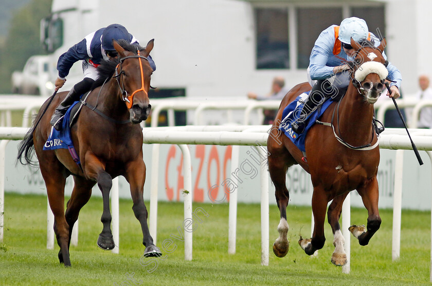 Trillium-0003 
 TRILLIUM (left, Pat Dobbs) beats THE PLATINUM QUEEN (right) in The Coral Flying Childers Stakes
Doncaster 11 Sep 2022 - Pic Steven Cargill / Racingfotos.com