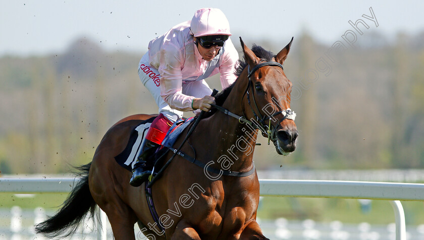 Lah-Ti-Dar-0008 
 LAH TI DAR (Frankie Dettori) wins The BJP Celebrating 20 Years Maiden Fillies Stakes Newbury 20 Apr 2018 - Pic Steven Cargill / Racingfotos.com