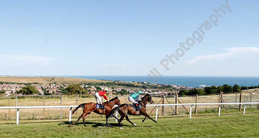 Jack-Taylor-0006 
 JACK TAYLOR (Shane Kelly) beats JEOPARDY JOHN (red) in The mintbet.com The Home of Refreshing Odds Handicap
Brighton 3 Jul 2018 - Pic Steven Cargill / Racingfotos.com