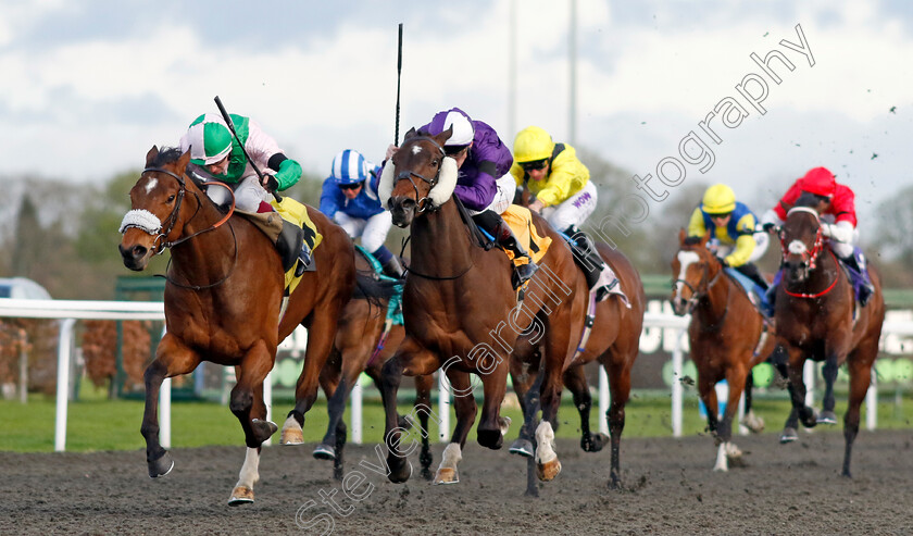 Celtic-Warrior-0007 
 CELTIC WARRIOR (left, Oisin Murphy) beats MASHADI (centre) in The Additional Maiden Stakes
Kempton 3 Apr 2024 - Pic Steven Cargill / Racingfotos.com