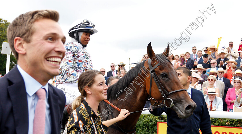 Haverland-0009 
 HAVERLAND (Khadijah Mellah) after The Magnolia Cup with Oli Bell
Goodwood 1 Aug 2019 - Pic Steven Cargill / Racingfotos.com