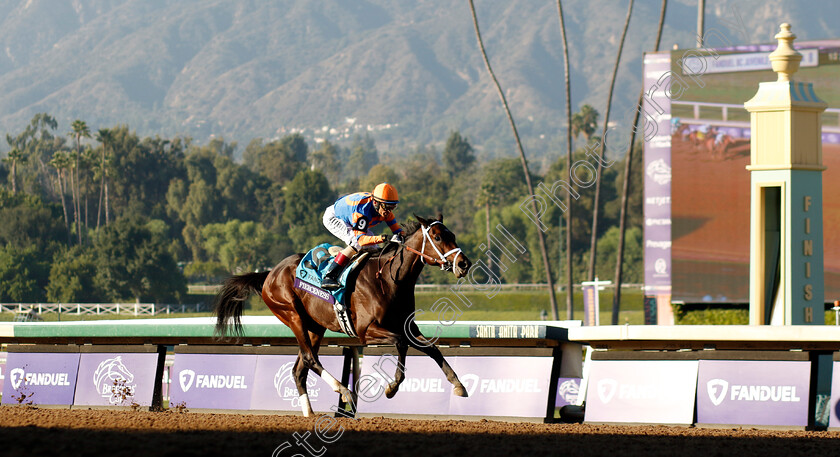 Fierceness-0006 
 FIERCENESS (John Velazquez) wins The Breeders' Cup Juvenile 
Santa Anita 3 Nov 2023 - Pic Steven Cargill / Racingfotos.com