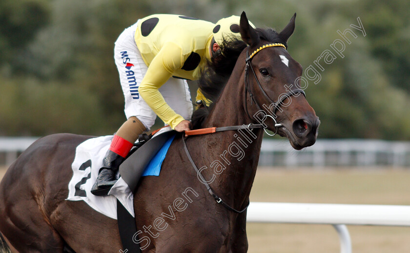 Elasia-0002 
 ELASIA (Andrea Atzeni) before winning The 32Red Fillies Novice Stakes
Kempton 8 Aug 2018 - Pic Steven Cargill / Racingfotos.com