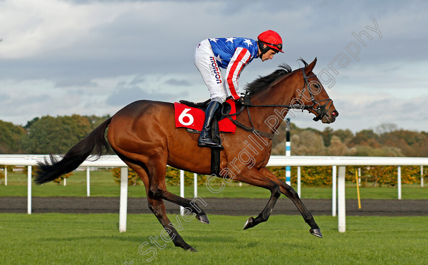 Miss-Spent-0001 
 MISS SPENT (Harry Skelton) Kempton 22 Oct 2017 - Pic Steven Cargill / Racingfotos.com