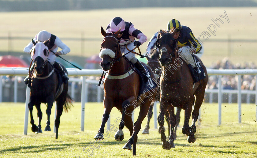 Overtrumped-0001 
 OVERTRUMPED (Hayley Turner) wins The Fly London Southend Airport To Prague Handicap
Newmarket 10 Aug 2018 - Pic Steven Cargill / Racingfotos.com