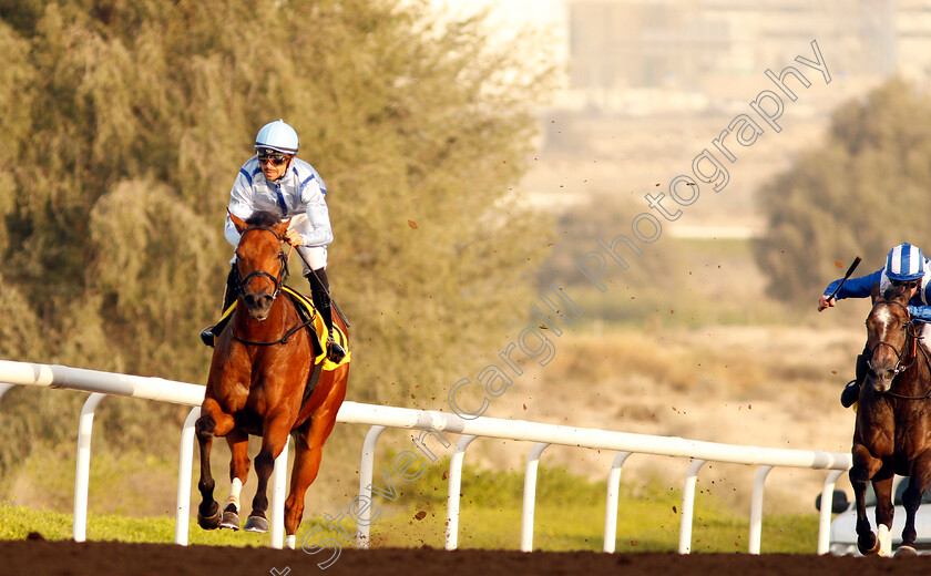 High-On-Life-0001 
 HIGH ON LIFE (Xavier Ziani) wins The Derrinstown Stud Conditions Race Jebel Ali 26 Jan 2018 - Pic Steven Cargill / Racingfotos.com