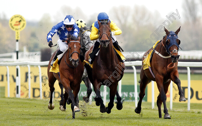 Marmelo-0004 
 MARMELO (centre, Gerald Mosse) beats ASPETAR (left) in The Dubai Duty Free John Porter Stakes
Newbury 13 Apr 2019 - Pic Steven Cargill / Racingfotos.com