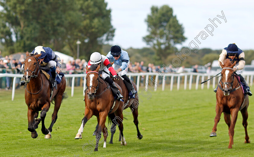 Dance-Havana-0003 
 DANCE HAVANA (centre, Christian Howarth) beats HAVANAZAM (left) in The Follow @attheraces On Twitter Restricted Maiden Stakes
Yarmouth 13 Sep 2022 - Pic Steven Cargill / Racingfotos.com