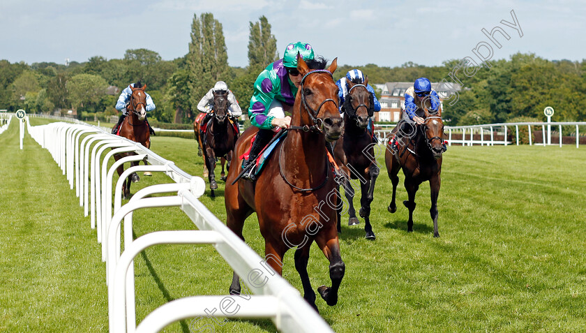 Prague-0003 
 PRAGUE (Jack Gilligan) wins The Darley British EBF Maiden Stakes
Sandown 15 Jun 2024 - Pic Steven Cargill / Racingfotos.com