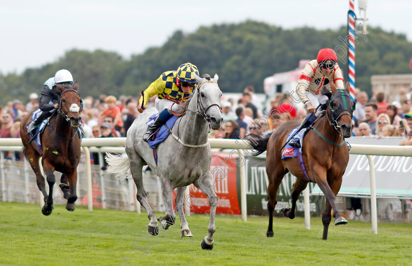 Alfred-Boucher-0002 
 ALFRED BOUCHER (William Buick) beats FRANKENSTELLA (right) in The Sky Bet Stayers Handicap
York 17 Aug 2022 - Pic Steven Cargill / Racingfotos.com