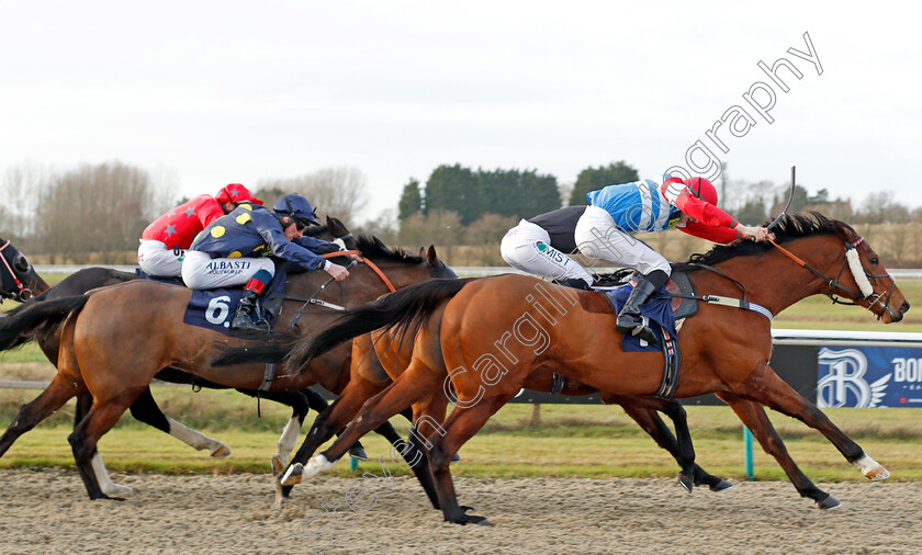 Knockout-Blow-0003 
 KNOCKOUT BLOW (Hector Crouch) wins The Betway Heed Your Hunch Handicap
Lingfield 18 Dec 2019 - Pic Steven Cargill / Racingfotos.com