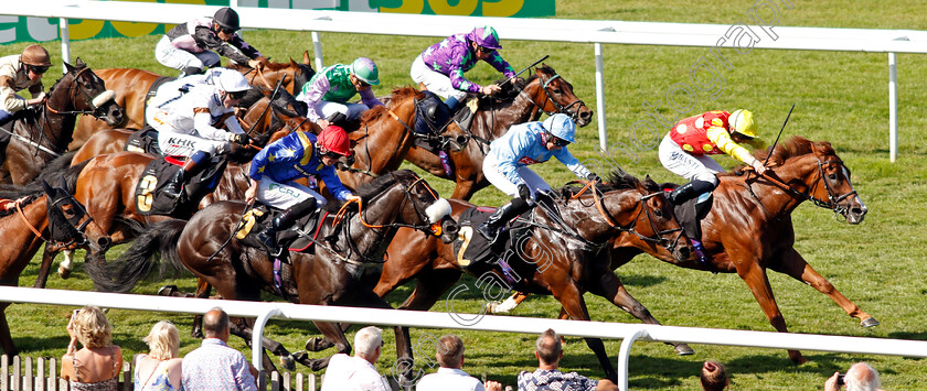 Celsius-0007 
 CELSIUS (Jack Mitchell) beats ANCIENT TIMES (2nd right) and TEES SPIRIT (5) in The Moet & Chandon Handicap
Newmarket 8 Jul 2022 - Pic Steven Cargill / Racingfotos.com