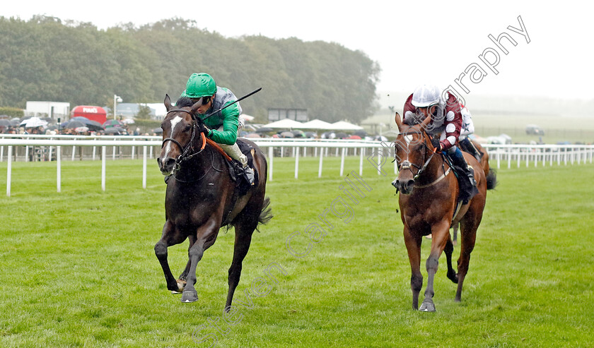 Out-Of-Shadows-0004 
 OUT OF SHADOWS (Benoit de la Sayette) beats KIARAAD (right) in The Ian Angry Anderson 50th Birthday Celebration Handicap
Newmarket 5 Aug 2023 - Pic Steven Cargill / Racingfotos.com