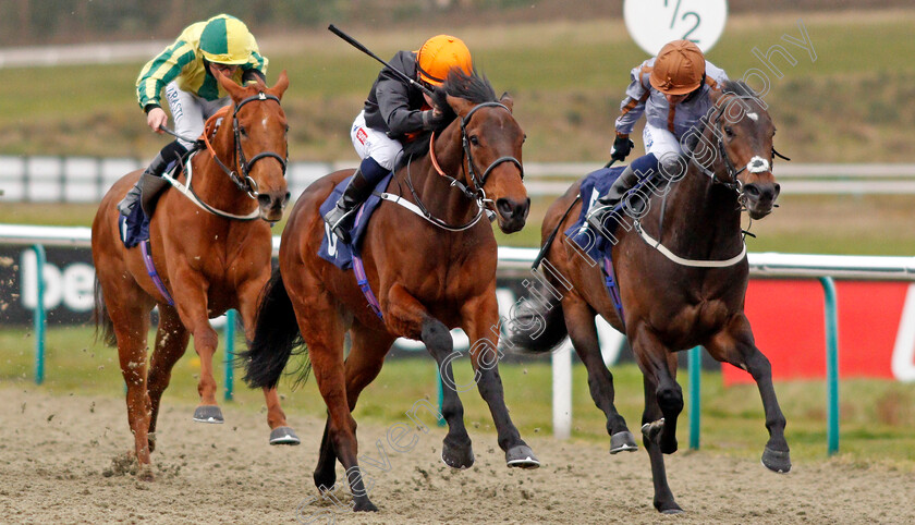 Patsy-Fagan-0003 
 PATSY FAGAN (centre, Hollie Doyle) beats STAY SMART (right) in The Get Your Ladbrokes Daily Odds Boost Handicap
Lingfield 26 Mar 2021 - Pic Steven Cargill / Racingfotos.com