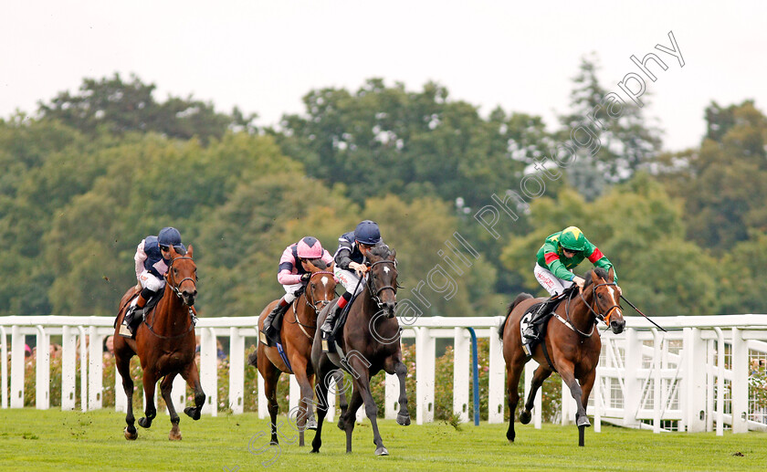 Odyssa-0001 
 ODYSSA (centre, Shane Kelly) beats FASHION SENSE (right) in The Twinings Novice Auction Stakes Div2 Ascot 8 Sep 2017 - Pic Steven Cargill / Racingfotos.com