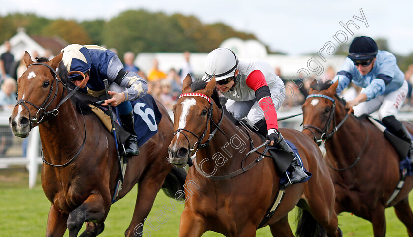 Dance-Havana-0001 
 DANCE HAVANA (centre, Christian Howarth) beats HAVANAZAM (left) in The Follow @attheraces On Twitter Restricted Maiden Stakes
Yarmouth 13 Sep 2022 - Pic Steven Cargill / Racingfotos.com