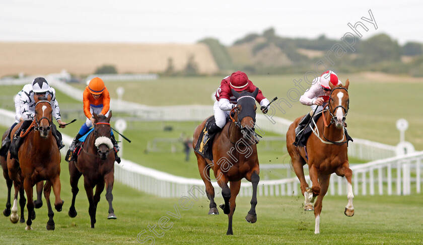 Naomi-Lapaglia-0005 
 NAOMI LAPAGLIA (2nd right, Greg Cheyne) beats IN THESE SHOES (right) in The Bedford Lodge Hotel & Spa Fillies Handicap
Newmarket 15 Jul 2023 - Pic Steven Cargill / Racingfotos.com