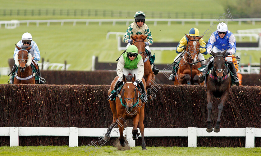 Light-Flicker-0002 
 LIGHT FLICKER (centre, Simon Morgan) jumps with MINELLA FRIEND (right) Cheltenham 4 May 2018 - Pic Steven Cargill / Racingfotos.com