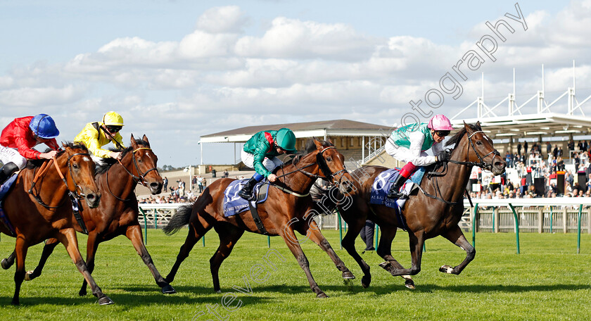 Coppice-0002 
 COPPICE (right, Frankie Dettori) beats TARAWA (centre) in The Al Basti Equiworld Dubai British EBF Rosemary Stakes
Newmarket 29 Sep 2023 - Pic Steven Cargill / Racingfotos.com