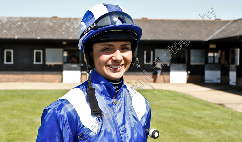 Bryony-Frost-0019 
 BRYONY FROST in the colours of Sheikh Hamdan Al Maktoum ahead of DIAR day at Newbury
Newmarket 27 Jun 2019 - Pic Steven Cargill / Racingfotos.com