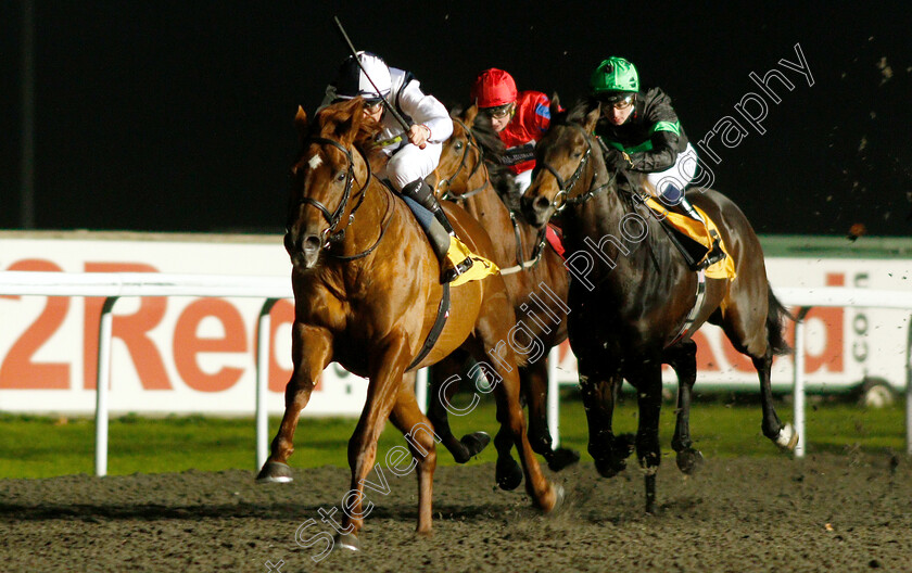 Honest-Albert-0003 
 HONEST ALBERT (Robert Havlin) wins The 100% Profit Boost At 32Redsport.com Novice Median Auction Stakes
Kempton 21 Nov 2018 - Pic Steven Cargill / Racingfotos.com