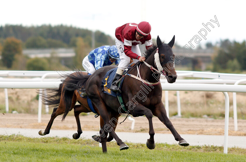 Ghashaam-0003 
 GHASHAAM (Daniel Mattsson) wins The Prix De L'Ark Handicap
Bro Park, Sweden 23 Sep 2018 - Pic Steven Cargill / Racingfotos.com