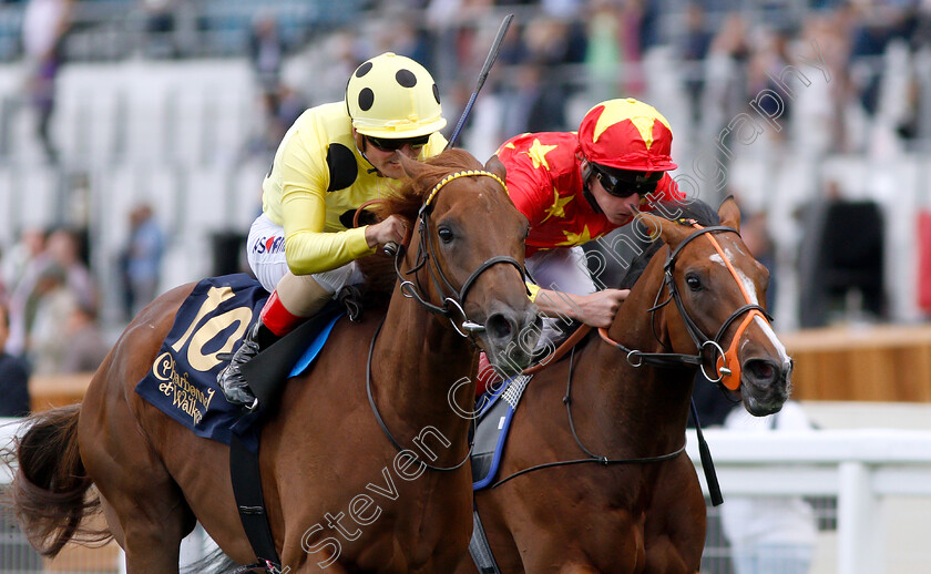 Prince-Eiji-0006 
 PRINCE EIJI (left, Andrea Atzeni) beats RED ARMADA (right) in The Charbonnel Et Walker British EBF Maiden Stakes
Ascot 7 Sep 2018 - Pic Steven Cargill / Racingfotos.com