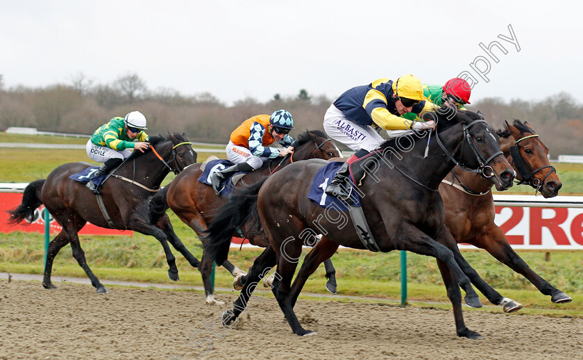 Dutiful-Son-0002 
 DUTIFUL SON (Adam Kirby) wins The Play Jackpot Games At sunbets.co.uk/vegas Selling Stakes Lingfield 13 Dec 2017 - Pic Steven Cargill / Racingfotos.com