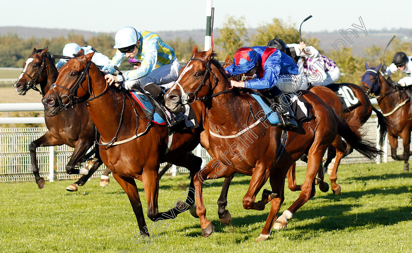 Master-Carpenter-0002 
 MASTER CARPENTER (right, Oisin Murphy) beats ZLATAN (left) in The Birra Moretti Handicap 
Goodwood 26 Sep 2018 - Pic Steven Cargill / Racingfotos.com