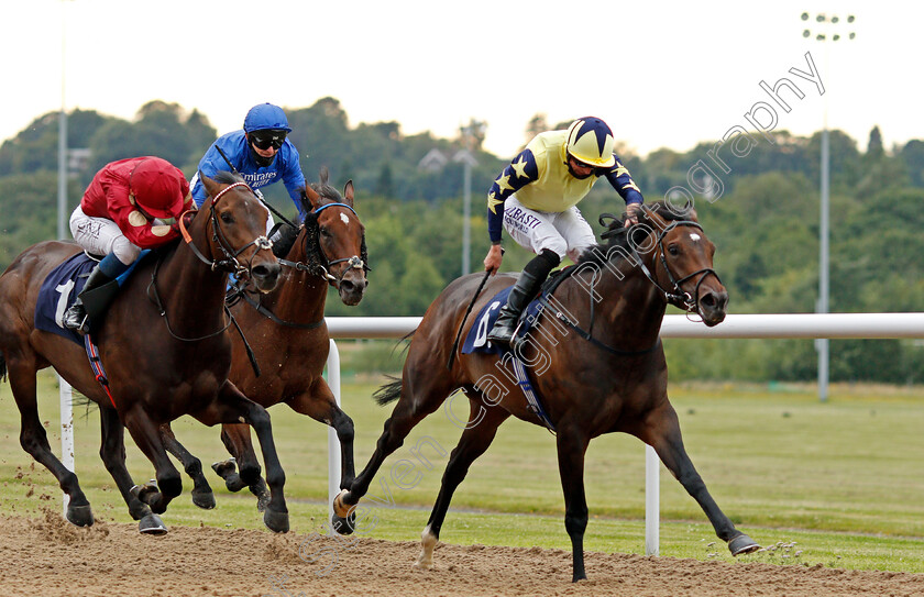 Fast-Spin-0003 
 FAST SPIN (Jack Mitchell) beats DASHING SPIRIT (left) and MARIA ROSA (2nd left) in The Free Daily Tips On attheraces.com Maiden Stakes Div2
Wolverhampton 31 Jul 2020 - Pic Steven Cargill / Racingfotos.com