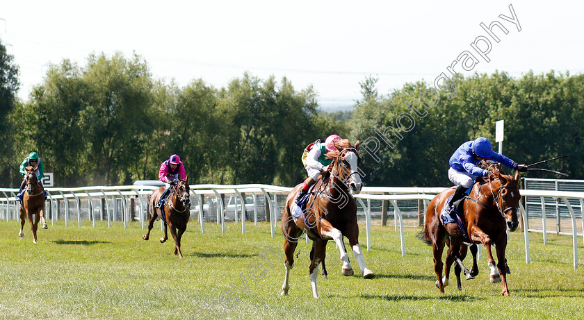 Herculean-0003 
 HERCULEAN (left, Andrea Atzeni) beats RECORDMAN (right) in The Ben And Mary Hibbert Memorial Novice Stakes
Pontefract 10 Jul 2018 - Pic Steven Cargill / Racingfotos.com