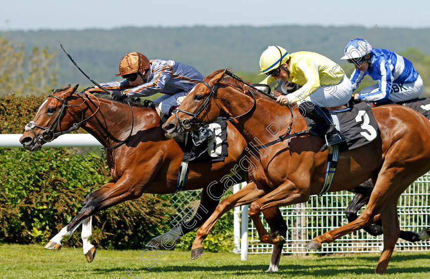 Sudden-Ambush-0001 
 SUDDEN AMBUSH (left, Oisin Murphy) beats CHOISYA (right) in the Hanover Communications Handicap
Goodwood 26 May 2023 - Pic Steven Cargill / Racingfotos.com