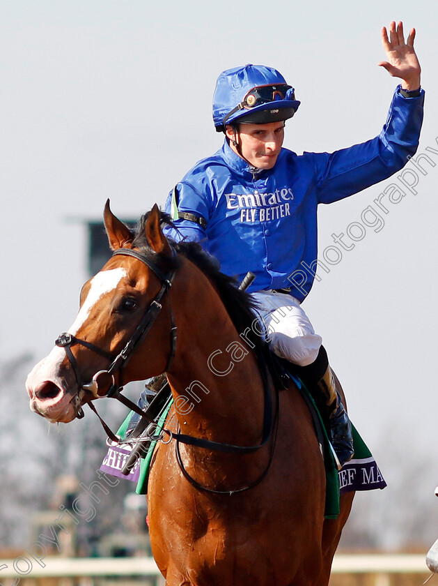 Mischief-Magic-0019 
 MISCHIEF MAGIC (William Buick) after the Breeders' Cup Juvenile Turf Sprint
Breeders Cup Meeting, Keeneland USA, 4 Nov 2022 - Pic Steven Cargill / Racingfotos.com