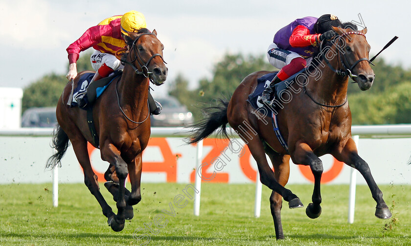 Bayside-Boy-0006 
 BAYSIDE BOY (left, David Egan) beats REACH FOR THE MOON (right) in The Champagne Stakes
Doncaster 11 Sep 2021 - Pic Steven Cargill / Racingfotos.com