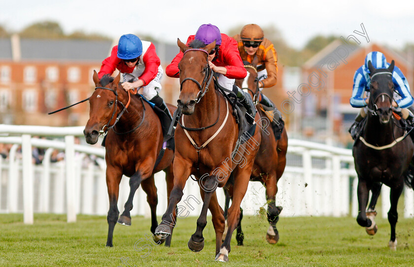 Magnolia-Springs-0001 
 MAGNOLIA SPRINGS (Charles Bishop) beats VERACIOUS (left) in The Dubai Duty Free Full Of Surprises EBF Stallions Fillies Stakes Newbury 22 Sep 2017 - Pic Steven Cargill / Racingfotos.com