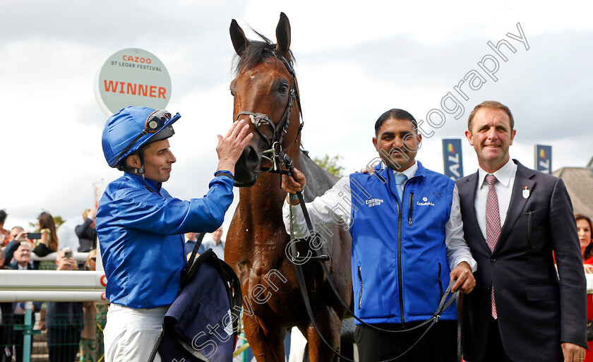 Adayar-0011 
 ADAYAR (William Buick) with Charlie Appleby after The Hilton Garden Inn Doncaster Conditions Stakes
Doncaster 8 Sep 2022 - Pic Steven Cargill / Racingfotos.com