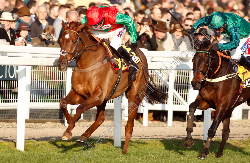 Quel-Destin-0006 
 QUEL DESTIN (Harry Cobden) wins The JCB Triumph Trial Juvenile Hurdle
Cheltenham 17 Nov 2018 - Pic Steven Cargill / Racingfotos.com